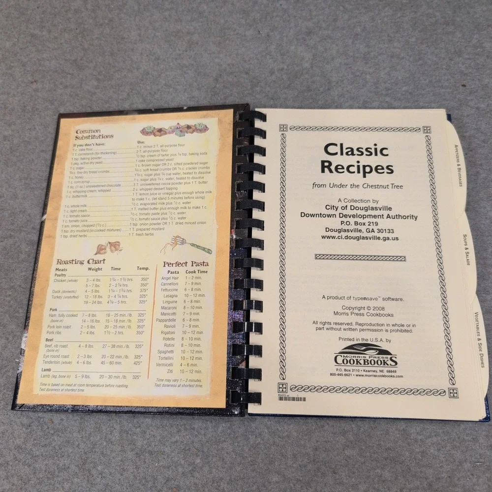 Classic Recipes Under the Chestnut Tree Douglasville Georgia Cookbook 2008 VG+ - Picture 3 of 5
